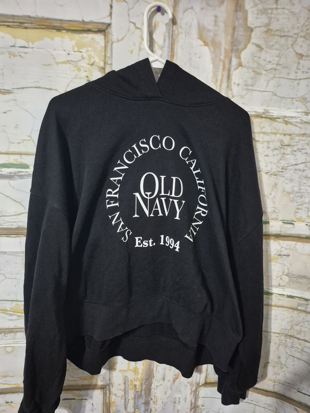 Old Navy Black Pullover Hoodie with San Francisco Logo